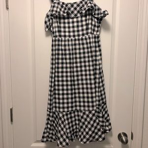 J Crew size 6 black and white strap dress